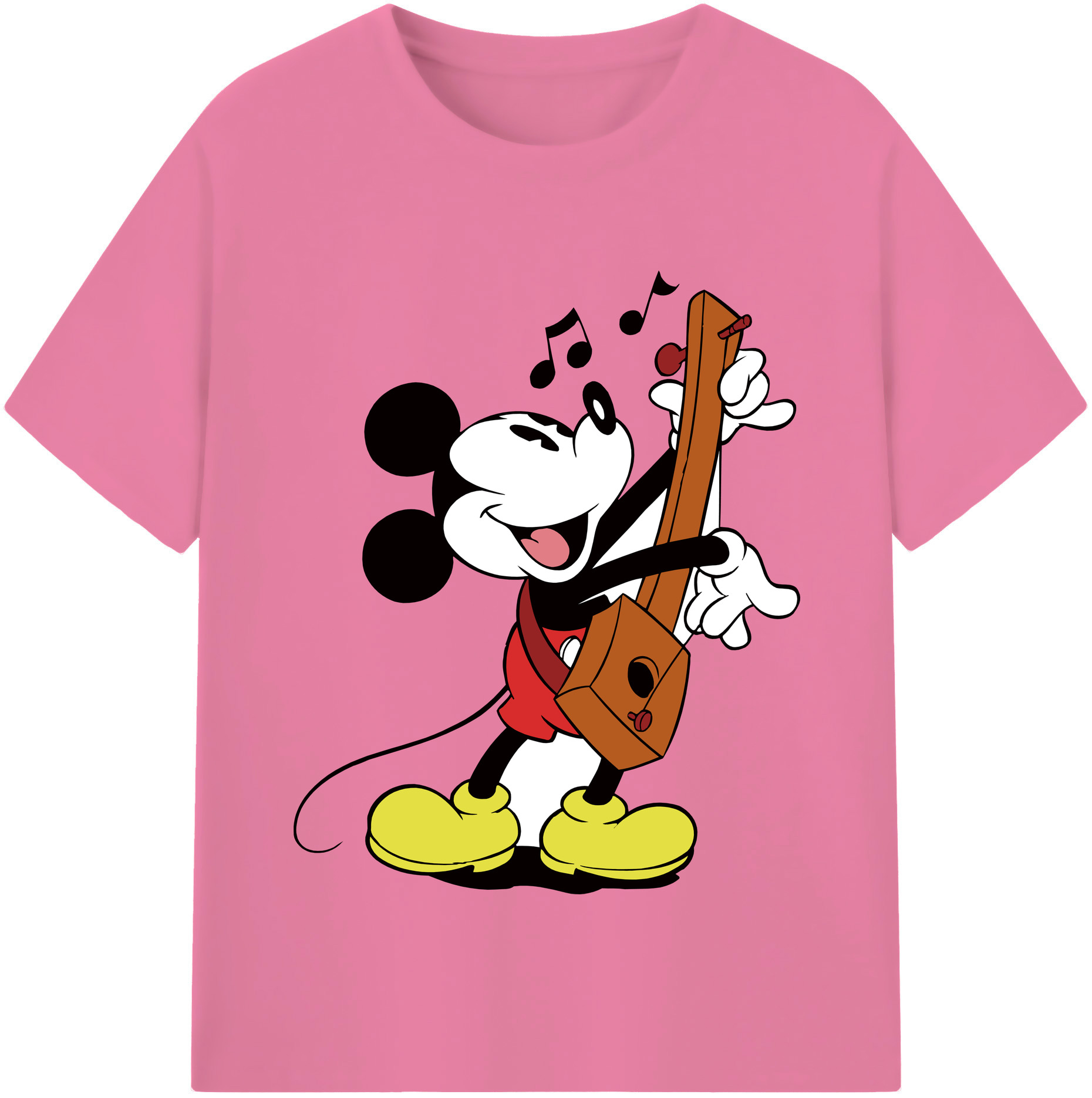 （画像用） ミッキーマウス Mickey Mouse 綿100％半袖Tシャツ（フロントプリント）